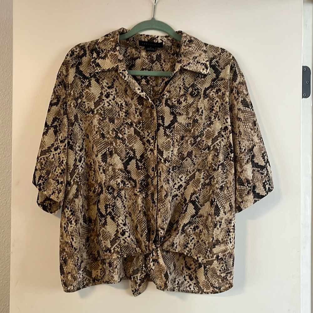 Sanctuary Snake Print Top